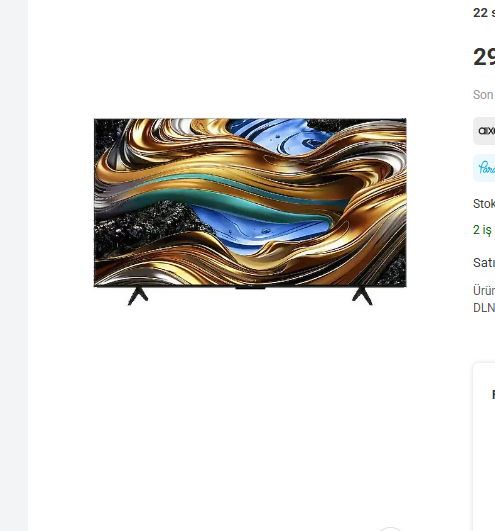TCL165 CM / 4K UHD TV / AİPQ İŞLEMCİ / GOOGLE TV / HDR 10+ / DOLBY VİSİON