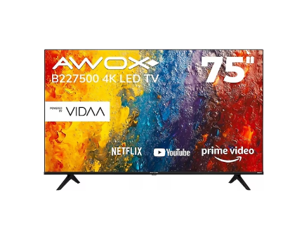 AWOX GOOGLE SMART 75" 190 EKRAN UYDU ALICILI SMART LED TV AWOX GOOGLE SMART 75" 190 EKRAN UYDU ALICILI SMART LED TV
