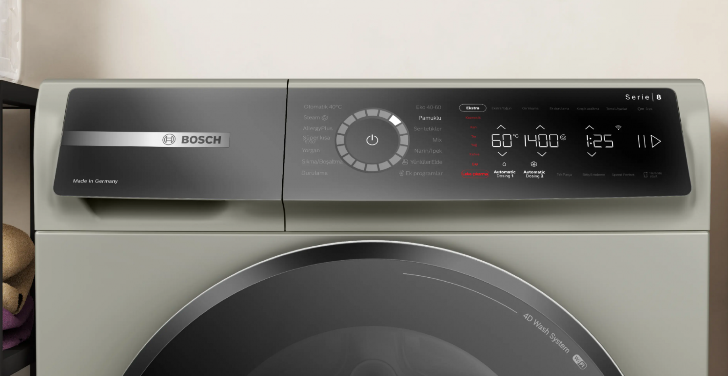 Bosch WGB264AXTR Serie 8 Çamaşır Makinesi 11 kg maks. 1400 dev./dak., Gümüş Bosch WGB264AXTR Serie 8 Çamaşır Makinesi 11 kg maks. 1400 dev./dak., Gümüş