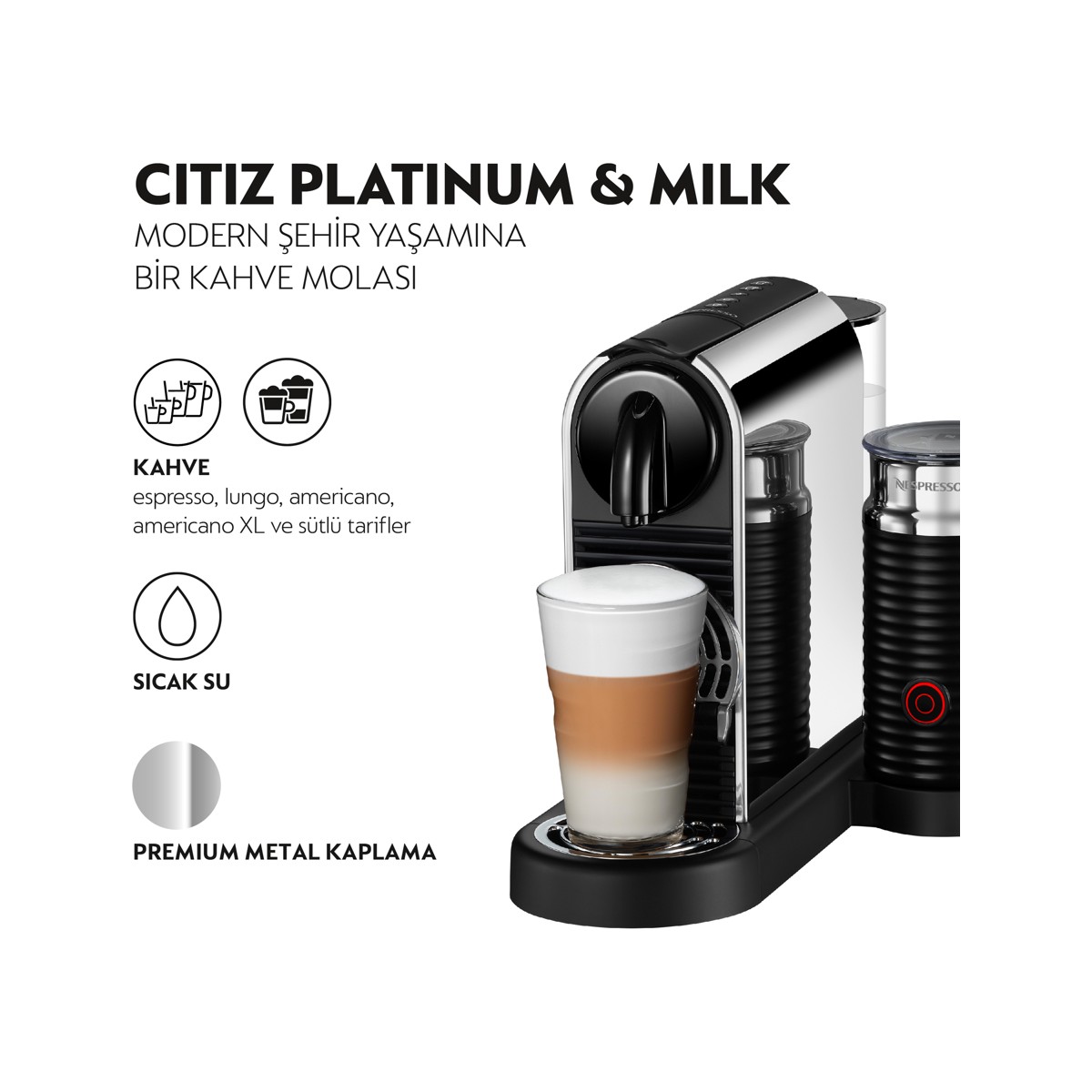 Nespresso D145 Citiz Platinum Kahve Makinesi