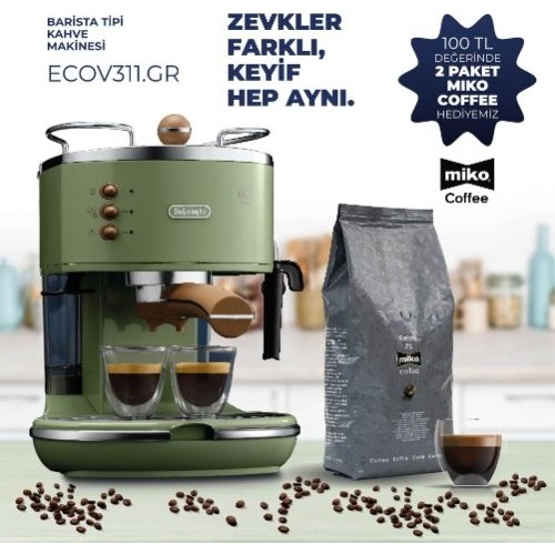 Delonghi Ecov 311.GR Icona Vintange Espresso Makinesi Yeşil