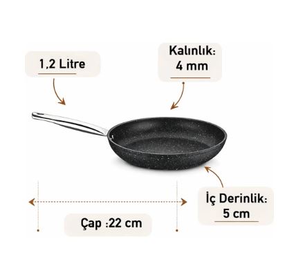 FALEZ BLACK LINE 22 CM TAVA