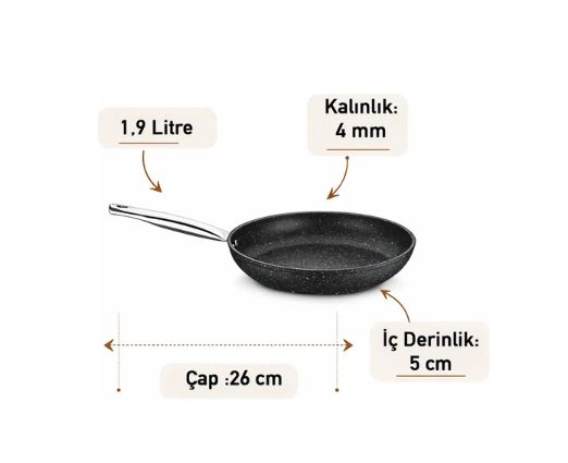 FALEZ BLACK LINE 26 CM TAVA