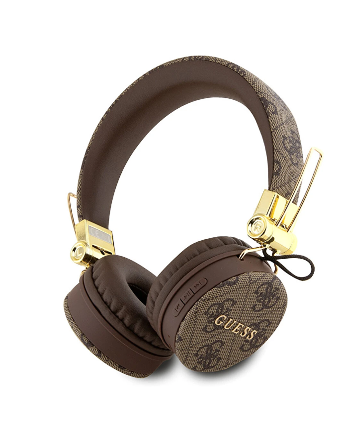 Guess Kablosuz Kulak Üstü Kulaklık Açık Kahve Monogramlı