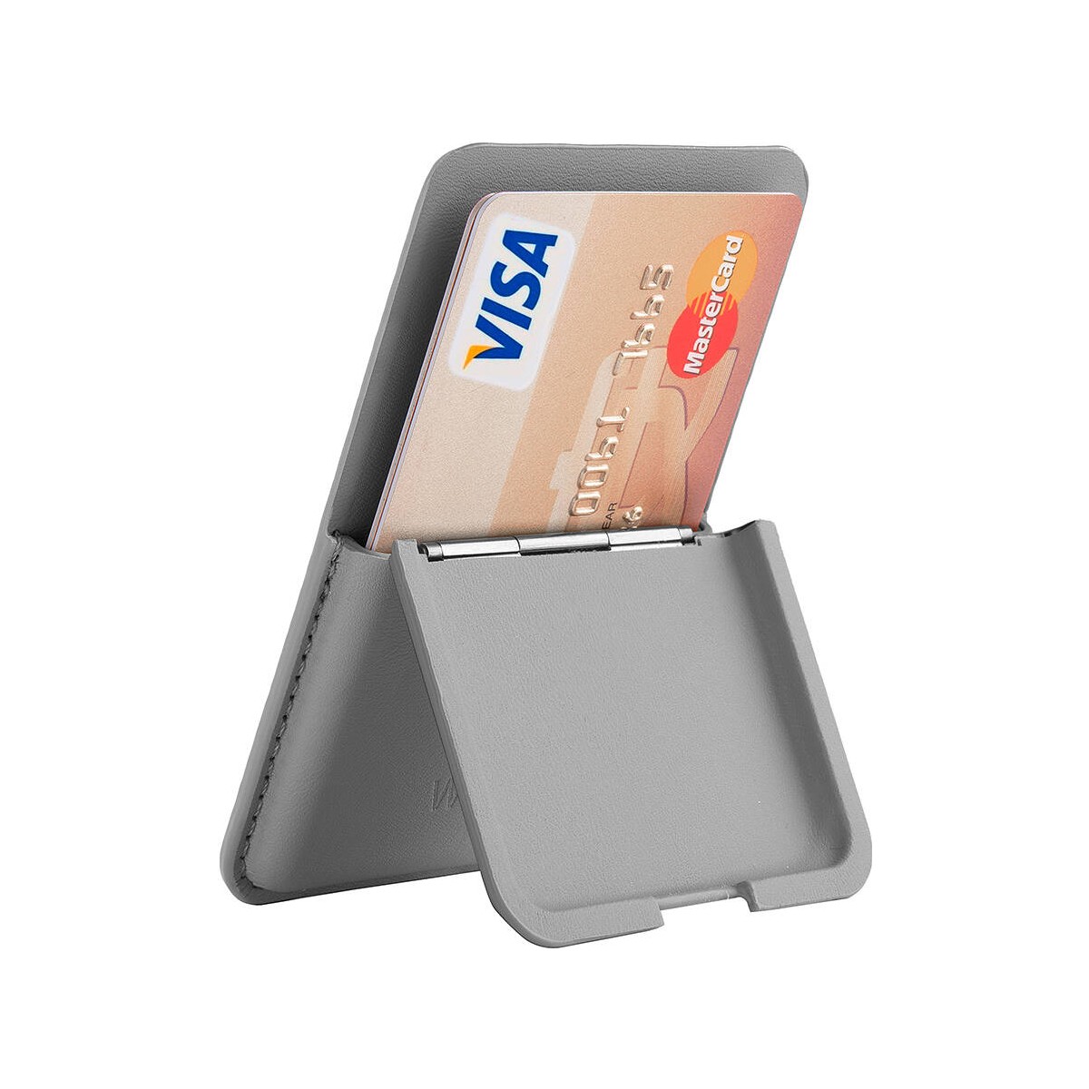 Wıwu Pop-up Sade Tasarımlı 3 Hazneli Pu Magnetik Standlı Kartlık (gri)