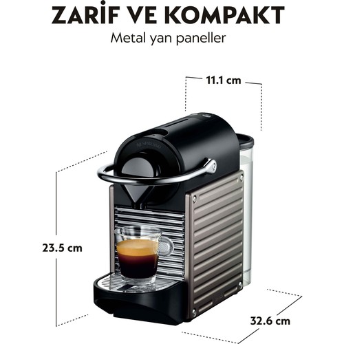 Nespresso C61 PIXIE TITAN Kahve Makinesi (Teşhir)