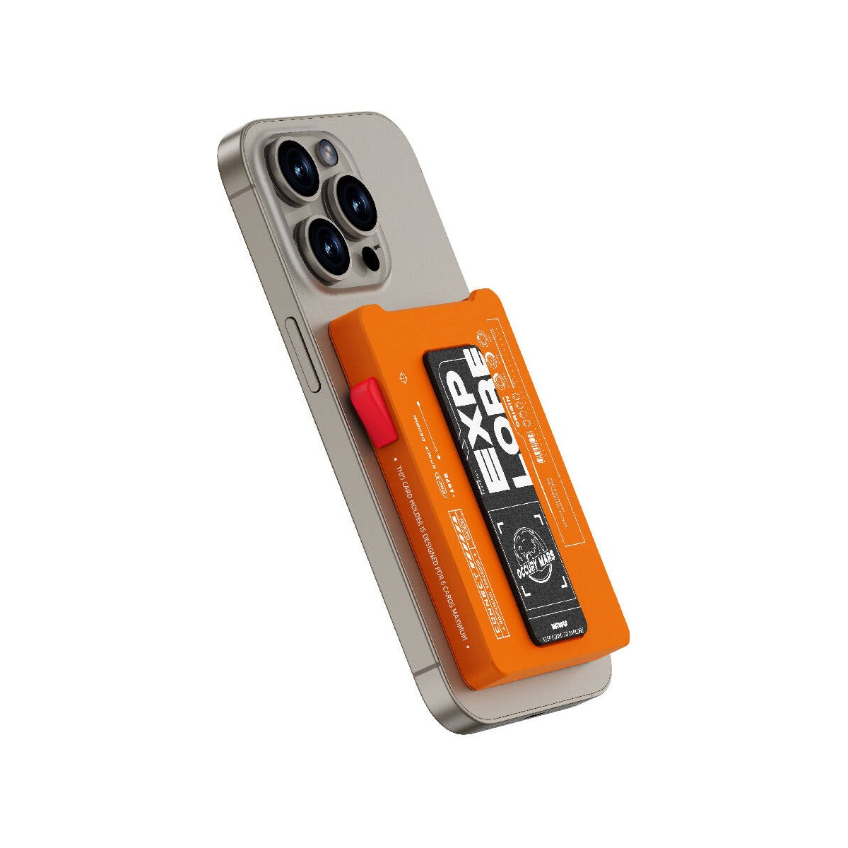 WIWU Pop-Up Buton Tasarımlı 6 Hazneli Magnetik Standlı Kartlık