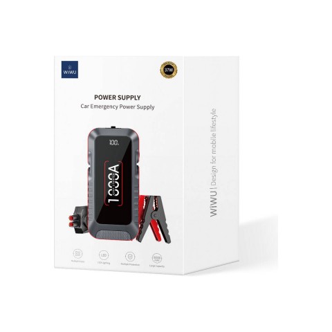 WIWU LED Işıklı Araç Akü Acil Durum Takviye Güç Kaynağı Powerbank (12V-37W-10000mAh)