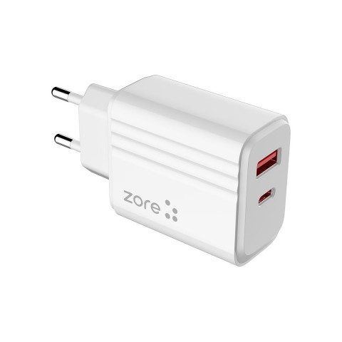 Zore Play Serisi 2in1 Seyahat Şarj Aleti 20w (type-c To Lightning)
