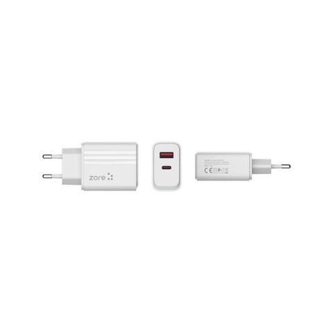 Zore Play Serisi 2in1 Seyahat Şarj Aleti 20w (type-c To Lightning)