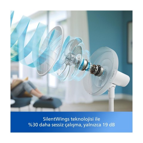 Philips 2000 Serisi Beyaz Ayaklı Vantilatör