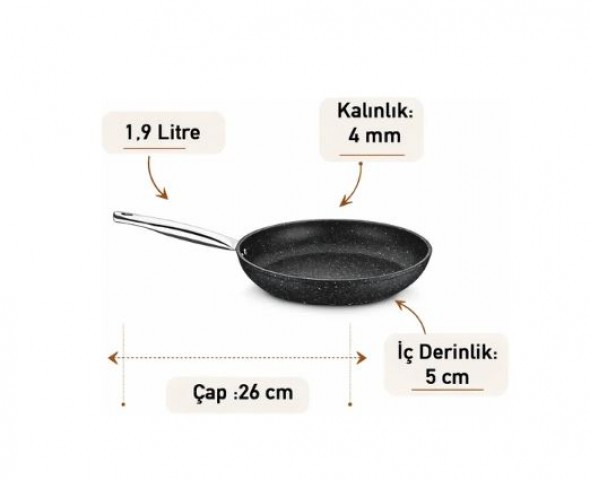 FALEZ BLACK LINE 26 CM TAVA