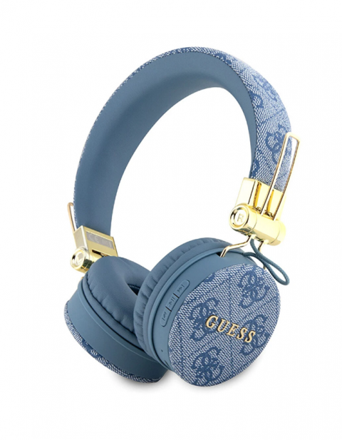 Guess Kablosuz Kulak Üstü Kulaklık Mavi Monogramlı