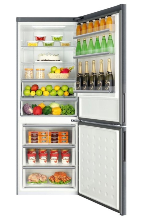 Haier 2 Kapılı, D enerji sınıfı, 459 Litre, Total No Frost, Dokunmatik kontrol, Silver