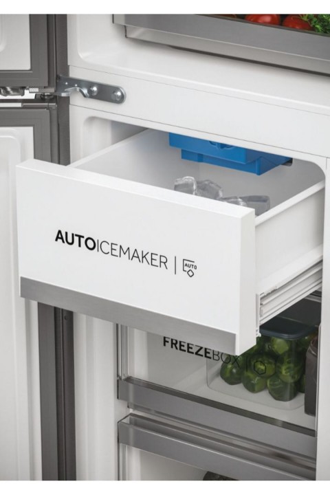 Haier 4 Kapılı, E enerji sınıfı, 536 Litre, Total No Frost, Dokunmatik kontrol, Platinum Inox