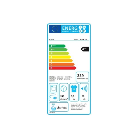 Haier HD90-A2939RE-TR Antrasit Kurutma Makinesi