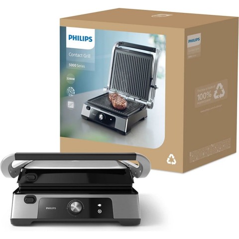 Philips 5000 Serisi Izgara ve Tost Makinesi (Inox)