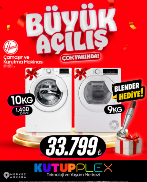 HOOVER  ÇAMAŞIR + KURUTMA 2Lİ SET ( HLE H9A2TE-17 + H3W410DA4/1-17)
