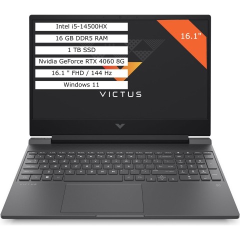 Hp Victus  Intel Core İ5-14500hx - 16gb Ram- 1tb Ssd - 4060 8gb - 16.1 Fhd 144hz Freedos Bilgisayar