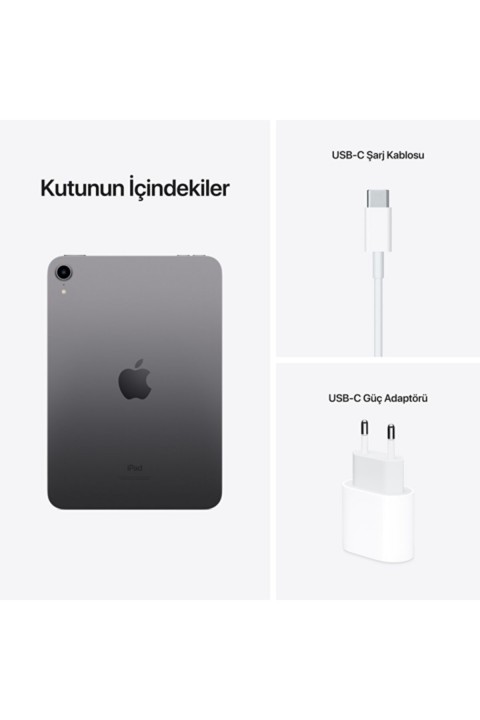 iPad Mini 6. Nesil 64GB Wi-Fi Tablet Uzay Grisi IPAD MINI 6.NESIL  64 GB MK7M3TU