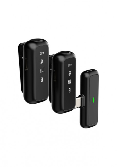 LENYES Type-C Şarj Portlu Kablosuz Yaka Mikrofonu