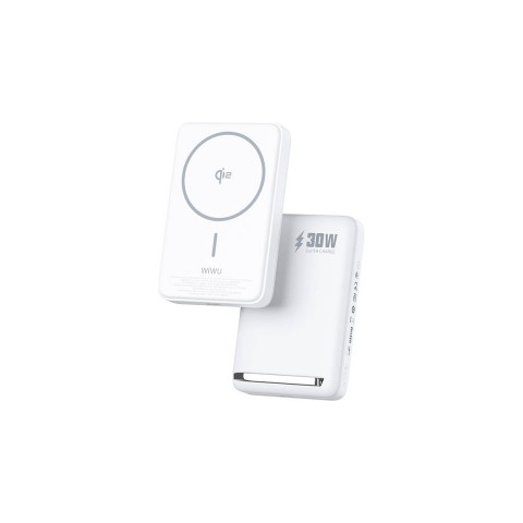 Wıwu Şarj Teknolojili Led Işık Göstergeli Standlı Taşınabilir Magsafe Wireless Powerbank (10000mah)