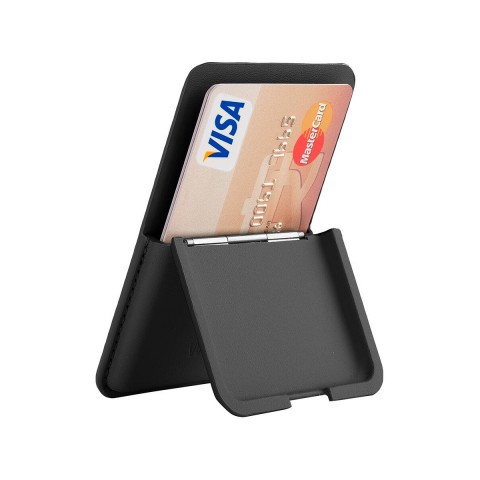 Wıwu Pop-up Sade Tasarımlı 3 Hazneli Pu Magnetik Standlı Kartlık (siyah)