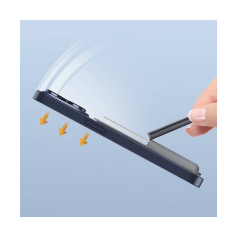 Wıwu Pop-up Sade Tasarımlı 3 Hazneli Pu Magnetik Standlı Kartlık (siyah)