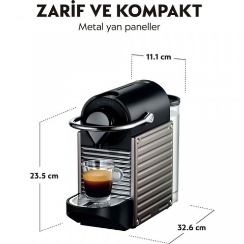 Nespresso C61 PIXIE TITAN Kahve Makinesi (Teşhir)