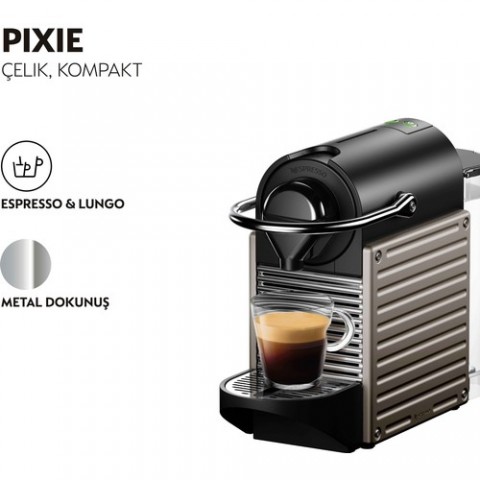 Nespresso C61 PIXIE TITAN Kahve Makinesi (Teşhir)