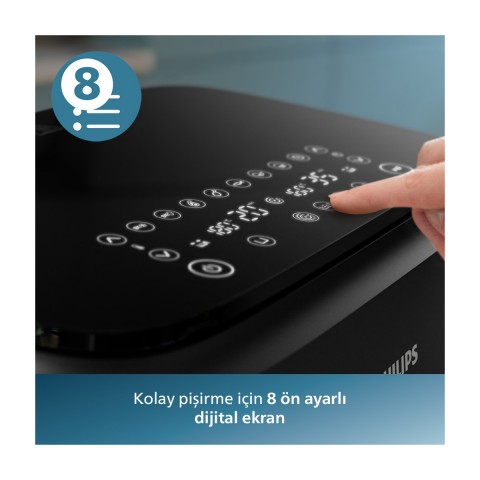 Philips 3000 Serisi Çift Hazneli Fritöz (siyah)