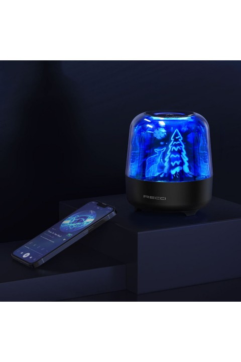 RECCI Magic Forest Serisi RGB Işıklı Kablosuz Bluetooth Hoparlör (1200mAh)