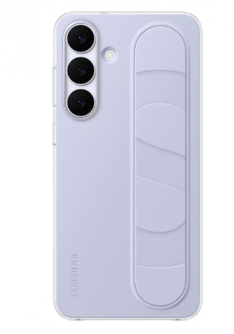 Samsung Galaxy S25 FE Standlı Kordonlu Silikon Kılıf - Açık Mavi