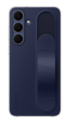 Samsung Galaxy S25 FE Standlı Kordonlu Silikon Kılıf - Lacivert