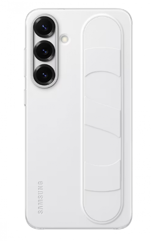 Samsung Galaxy S25 Plus Standlı Kordonlu Kılıf Beyaz