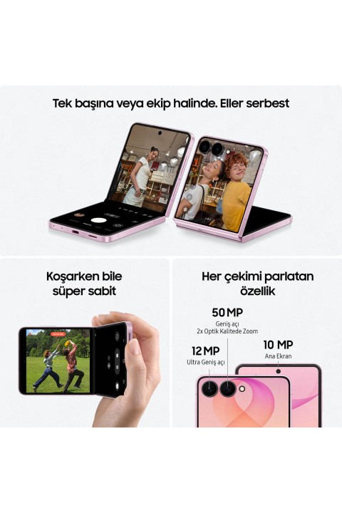 Samsung Galaxy Z Flip8 5G 12+256GB Pembe Cep Telefonu
