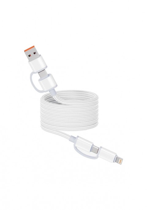 ZORE Spiral Magnetik Örgülü Tasarım 4in1 1M Kablo (A+C to C+L)