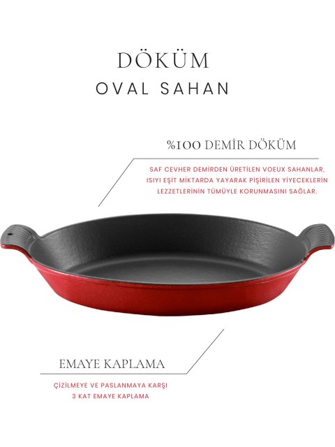 Voeux Degrade Kırmızı 20 Cm Oval Sahan + Nihale