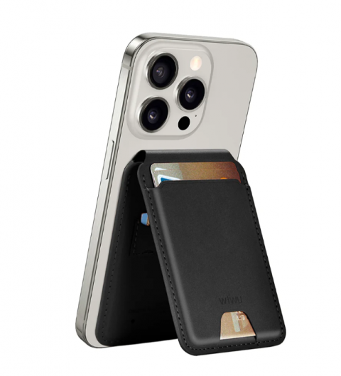 Wıwu Magnetik Standlı Kartlık Qi Kablosuz Şarj Uyumlu Findmy Özellikli Mag Wallet