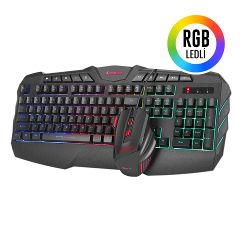 Xtrıke Me Mk-880kıt Wired Mouse And Keyboard Combo