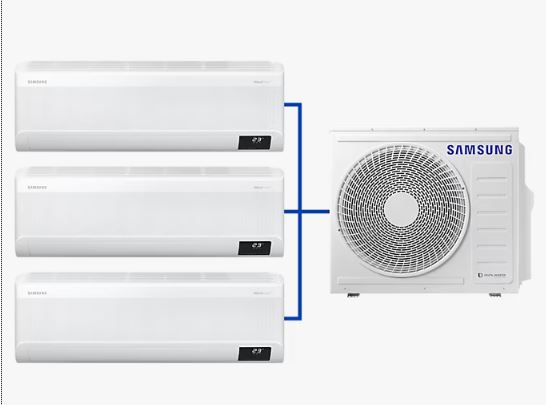Samsung 9000 BTU/h + 12000 BTU/h + 18000 BTU/h WindFree™ Multi Split Klima