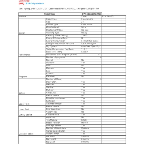 Samsung 4 Programlı Bulaşık Makinesi