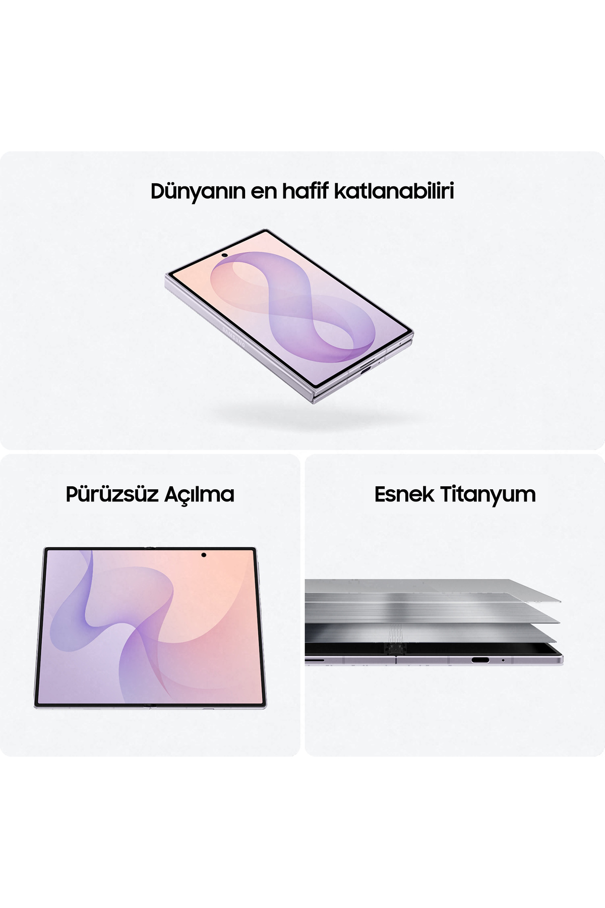 Samsung Galaxy Z Fold8 12GB/256GB Grafit Gri Cep Telefonu Samsung Galaxy Z Fold8 12GB/256GB Grafit Gri Cep Telefonu