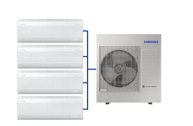 Samsung WindFree Duvar Tipi Multi Split Klima 9000 BTU + 12000 BTU + 12000 BTU + 18000 BTU ( AJ100TXJ5KH/EA)