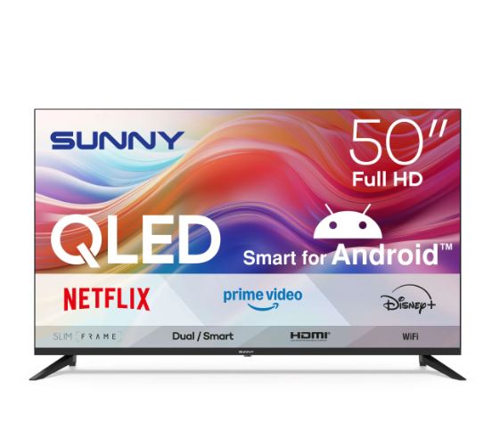 SUNNY 50'' FRLS FHD PERLA AND. SMART QLED SİYAH