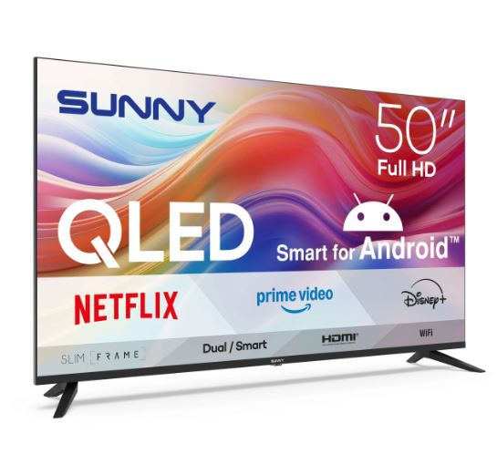 SUNNY 50'' FRLS FHD PERLA AND. SMART QLED SİYAH