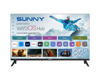 Sunny SN32HMLN HD 32" 82 Ekran Uydu Alıcılı webOS Smart LED TV
