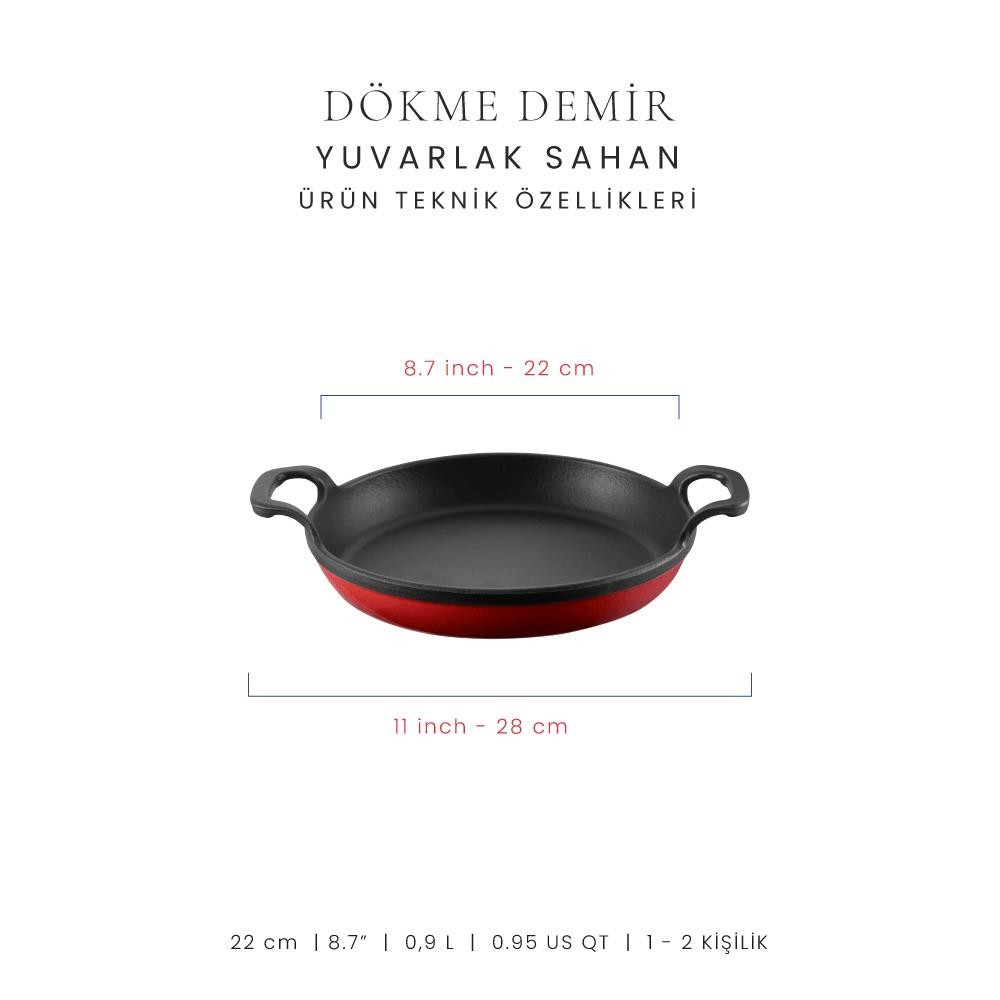 Voeux Degrade Kırmızı 22 Cm Yuvarlak Sahan + Nihale Voeux Degrade Kırmızı 22 Cm Yuvarlak Sahan + Nihale