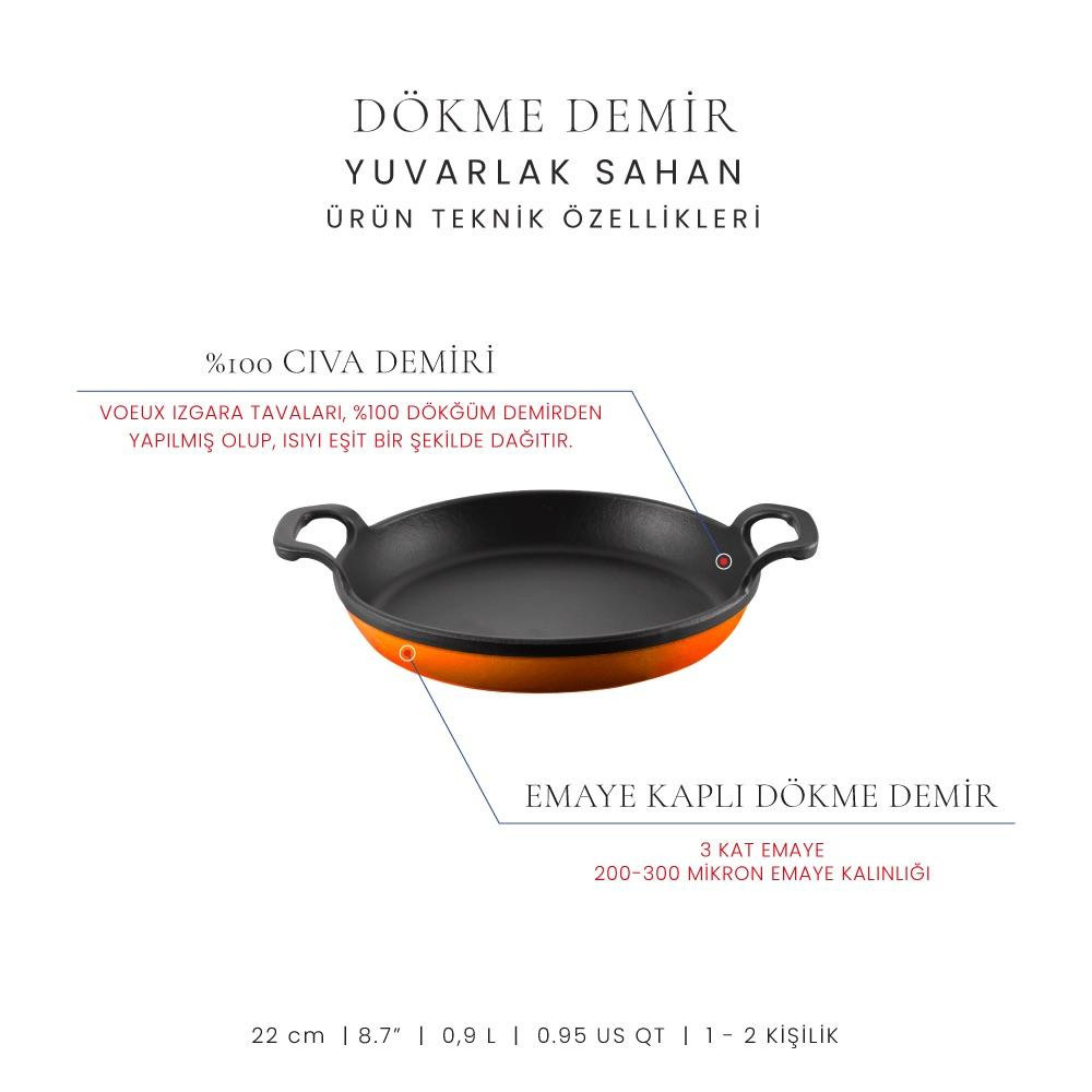 Voeux Degrade Turuncu 22 Cm Yuvarlak Sahan + Nihale Voeux Degrade Turuncu 22 Cm Yuvarlak Sahan + Nihale