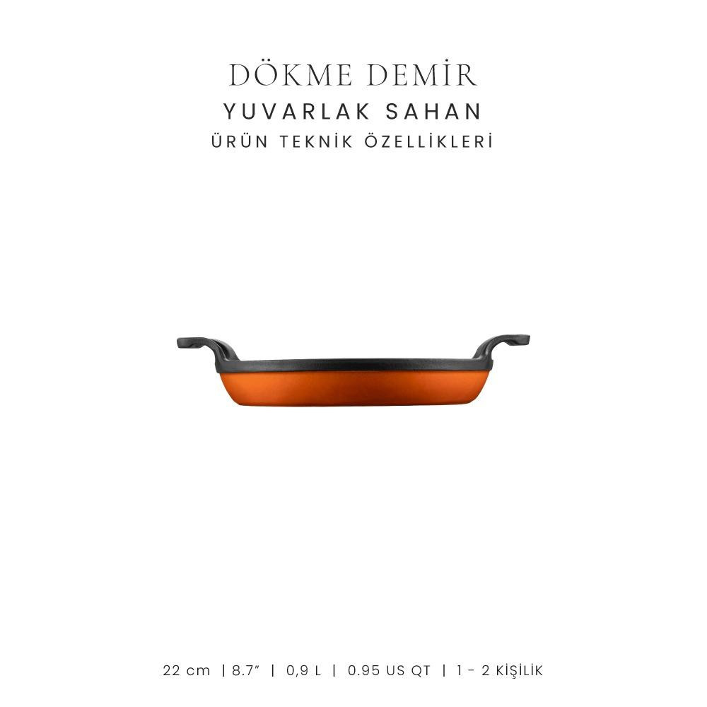 Voeux Degrade Turuncu 22 Cm Yuvarlak Sahan + Nihale Voeux Degrade Turuncu 22 Cm Yuvarlak Sahan + Nihale